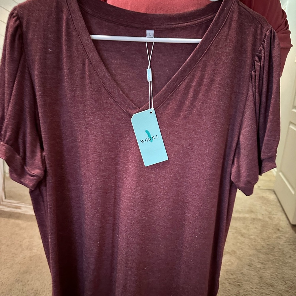 Dark pink/maroon shirt